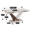 Mebel Elite Стіл Rex, керамічний, розкладний, 160–220 см, білий мармур/кашмір, ME.REX/B/O/KASZ/S160-220 - Home Club, зображення 6