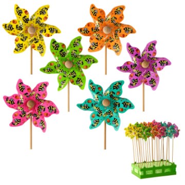 Garden Line Ветряная Мельница «Пчелки» 9 x 27,5 См, Ассорти Из 6 Цветов, AKI0407 - Home Club