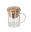 Chomik Скляна чашка з заварником і порцеляновою кришкою, 420 мл, «Winter Coffee», LIL6845 - Home Club, Зображення 9