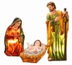 Chomik Набор из 3 светящихся фигурок - Святое Семейство, 100 см, смола, RAI2051HF - Home Club