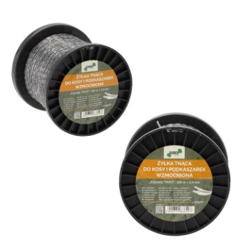 Garden Line Режущая леска для косы, подкашиватель, усиленная «Square Twist» 100 м x 2,4 мм, LAR6297 - Home Club