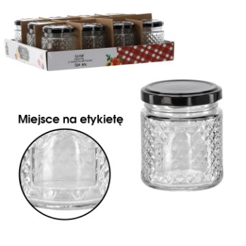 Chomik Банка 120 мл из хрусталя с черной металлической крышкой, BUS2523 - Home Club