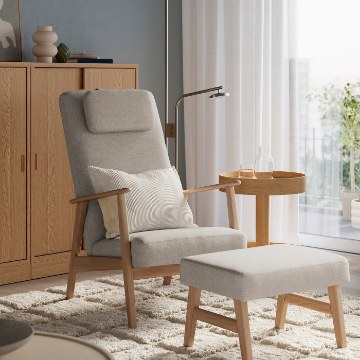 ИКЕА Кресло с высокой спинкой EKENÄSET, 306.243.51 - Home Club