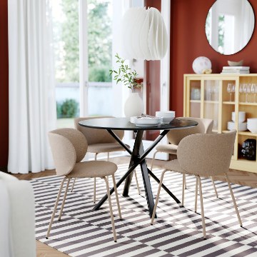 ИКЕА Стол и 4 стула NORRMJÖLE / KRYLBO, 296.344.45 - Home Club