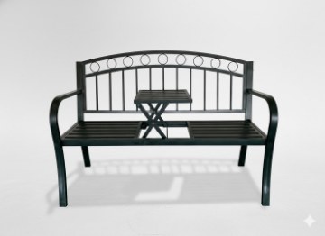 Garden Line Садова Лавка 127 x 53 x 84 См З Розкладним Стілчком, MEB0797 - Home Club
