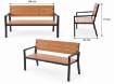 Garden Line Садова Лавка 118 x 54 x 77 См Брунатна, MEB0810 - Home Club, Зображення 6