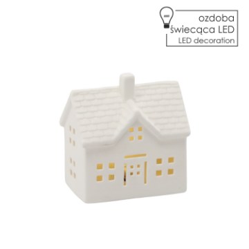 Chomik Фигурка Рождественская - Керамический Домик 11 X 7,6 X 11,8 См Led, GOT1537 - Home Club