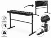 Garden Line Складная скамейка длиной 86 см с опорой - черная, MEB8305 - Home Club