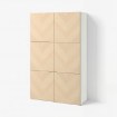 Комбинация с дверью, белый, Hedeviken — облицовка из ясеня, 120x42x193 см