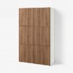 Комбинация с дверью, белый Lappviken, коричневый орех, 120x42x193 см