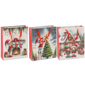 Chomik Санчата З Нагоди «Святковий Ельф» 50 x 72 x 18 См, Різні Взори, BAG6895 - Home Club