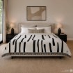 Kontrasto Покривало Modern 180x200 см, біло-чорне, DTE-NAR-00001 - Home Club, Зображення 4