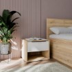 Forte Шафка 50 см Orkney, дуб «Маувелла» / білий глянцевий, OKYK011-Q344 - Home Club