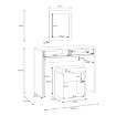 Forte Туалетный столик в стиле лофт 100 см с зеркалом и сиденьем Dalate, DQLT321ST-M368A - Home Club, изображение 7
