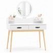 BackHome Living Косметический Туалетный Столик Белый С Зеркалом 100 x 40 x 139 См, PHO1602 - Home Club