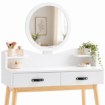 BackHome Living Косметический Туалетный Столик Белый С Зеркалом 100 x 40 x 139 См, PHO1602 - Home Club, изображение 3