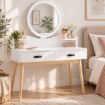 BackHome Living Косметический Туалетный Столик Белый С Зеркалом 100 x 40 x 139 См, PHO1602 - Home Club, изображение 6