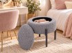 Chomik Кругла Пуфка На Металевих Ніжках 28 x 31 См Сіра, PHO8755 - Home Club, Зображення 7