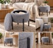 Chomik Кругла Пуфка На Металевих Ніжках 28 x 31 См Сіра, PHO8755 - Home Club, Зображення 8