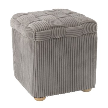 Chomik Квадратный Плетёный Пуф 40 x 40 x 45 См, Светло-Серый, PHO5925 - Home Club