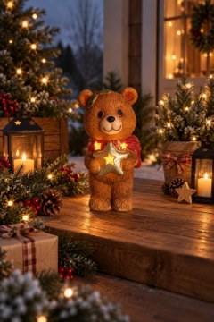 Chomik Фігурка «Божонар» — Ведмедик Зі Зіркою Led, 12,5 × 12,5 × 22,5 см, GOT4193 - Home Club