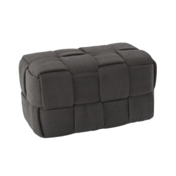 Chomik Прямокутна Плетена Пуфа 52 x 28 x 28 См, Темно-Сіра, PHO5895 - Home Club
