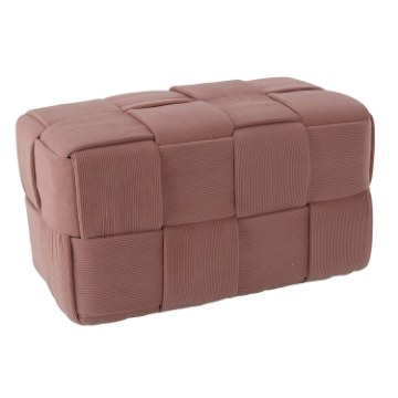 Chomik Прямокутна Плетена Пуфа 72 x 38 x 38 См, Рожева, PHO5918 - Home Club