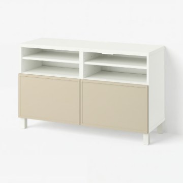 ИКЕА Скамейка под телевизор с дверцами BESTÅ БЕСТО, 995.973.74 - Home Club