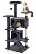 Chomik Когтеточка для кошки с домиком, 49 × 49 × 134,5 см, серая, PET8696 - Home Club