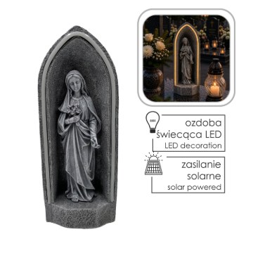Chomik Статуэтка Марии В Нише С Подсветкой Led, 15 × 12,5 × 39 См, DED9976 - Home Club