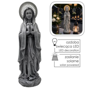 Chomik Статуэтка Марии Со Светящимся Светодиодным Нимбом, 16 × 16 × 55 См, DED9952 - Home Club