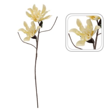 Garden Line Декоративный цветок — хризантема, 2 цветка, 86 см, белая, TER3198 - Home Club