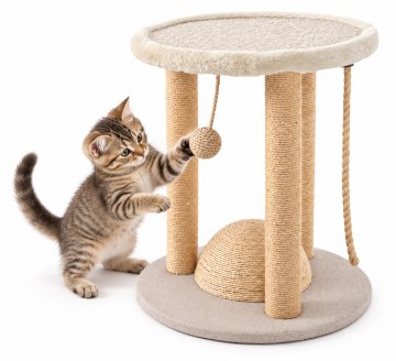 Chomik Когтеточка Для Кошки 40 x 40 x 44 См, Бежевая, PET1634 - Home Club