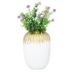 Chomik Керамический вазон 15 x 15 x 20 см, бело-золотой, ELI2473 - Home Club, изображение 4