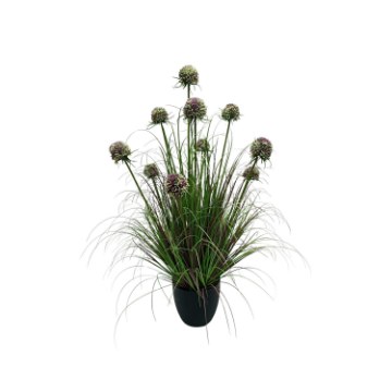 Garden Line Штучна трава в горщику — декоративний фіолетовий часник, 90 см, PAM1788 - Home Club