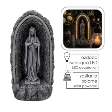 Chomik Статуэтка Марии В Нише С Подсветкой Led, 15,5 × 13,5 × 30,5 См, DED9983 - Home Club