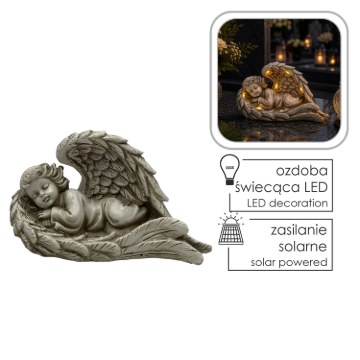 Chomik Фигурка Лежащего Ангела С Подсветкой Led, 21 × 10 × 13 См, DED0071 - Home Club