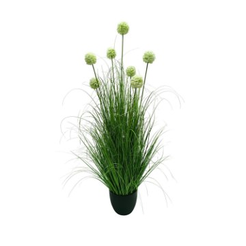 Garden Line Штучна трава у горщику — декоративний білий часник, 125 см, PAM1757 - Home Club