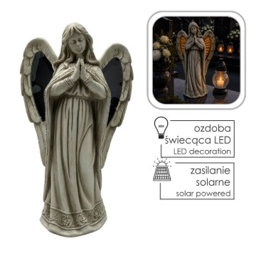 Chomik Фигура Ангела Со Светящимися Крыльями (Светодиоды) 23 × 14 × 40 см, DED0095 - Home Club