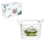Chomik Керамічна Обгортка Для Горщика «Ваніенка» 26 × 15 × 18 См, Біла, Різні Взори, RUN1221 - Home Club, Зображення 5
