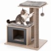 Chomik Когтеточка Для Кошки С Домиком 56 x 40 x 63 см, Коричневая, PET8689 - Home Club