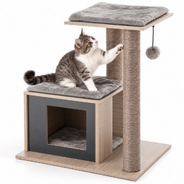 Chomik Когтеточка Для Кошки С Домиком 56 x 40 x 63 см, Коричневая, PET8689 - Home Club