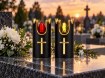 Chomik Свічка Led 5,4 × 12 см, чорно-золота, з хрестом, полум’я червоне / жовте, LED8894 - Home Club, Зображення 8