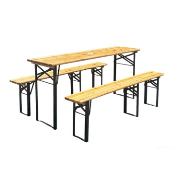 Chomik Столовий Набір — Стіл 170 × 46 × 76,5 См + 2 Лавки 170 × 23 × 46,5 См, MEB3829 - Home Club