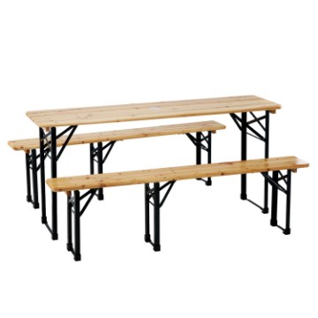 Chomik Столовий Набір — Стіл 170 × 46 × 76,5 См + 2 Лавки 170 × 23 × 46,5 См, MEB3829 - Home Club