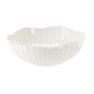 BackHome Living Кругла порцелянова салатниця розміром 25,5 × 25,5 × 8,5 см з хвилястим краєм, CAI1009 - Home Club