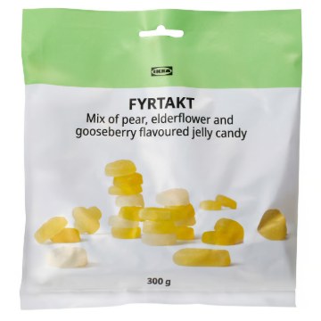 ІКЕА Асортимент желейних цукерок FYRTAKT, 706.241.89 - Home Club