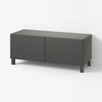 ИКЕА Скамейка под телевизор с дверцами BESTÅ БЕСТО, 495.046.07 - Home Club