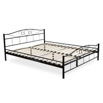 Mebel Elite Металеве ліжко Griffin 160x200, чорне, ME.GRIFFIN/160/CZ/LOZ - Home Club