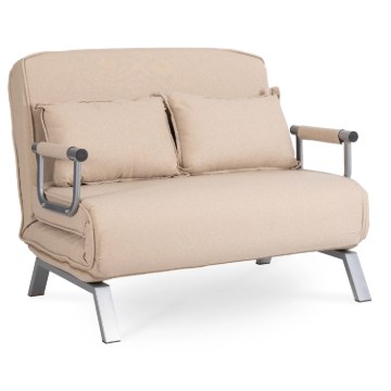 Mebel Elite Двухместное раскладное кресло Bart 2, бежевого цвета, ME.BART2/BZ/T/FW - Home Club